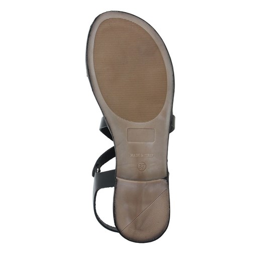 Skórzane sandały w kolorze biało-czarnym  Bluetag 40 Limango Polska