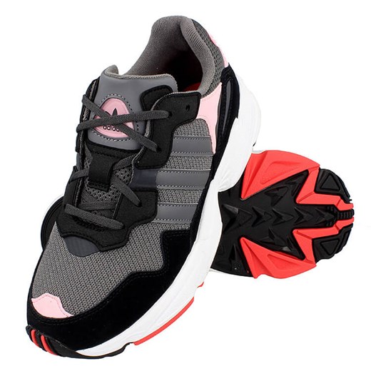Buty sportowe damskie Adidas Originals dla biegaczy szare sznurowane 