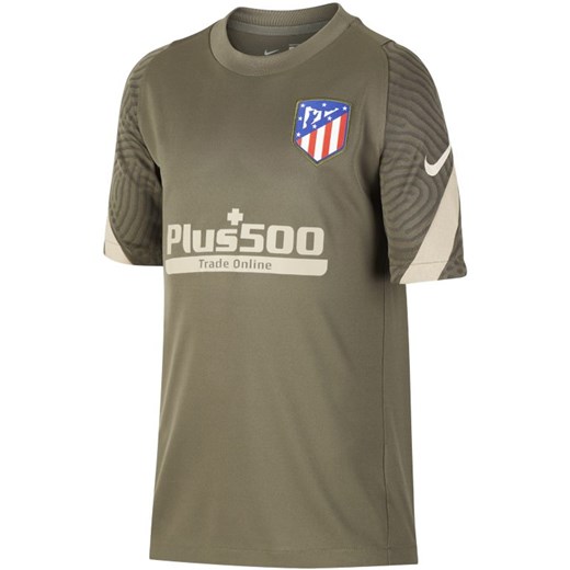 Koszulka piłkarska z krótkim rękawem dla dużych dzieci Atlético de Madrid Strike - Zieleń