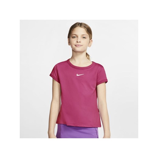 Koszulka do tenisa dla dużych dzieci (dziewcząt) NikeCourt Dri-FIT - Różowy