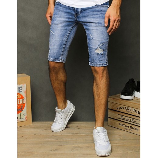 Spodenki męskie jeansowe niebieskie SX1250 Dstreet  28 promocyjna cena  