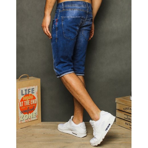 Spodenki męskie jeansowe niebieskie SX1246 Dstreet  31 promocyjna cena  