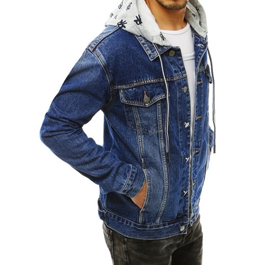 Kurtka męska jeansowa niebieska TX3311  Dstreet 3XL okazyjna cena  