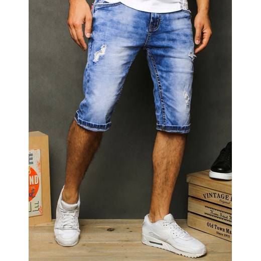 Spodenki męskie jeansowe niebieskie SX1295 Dstreet  32 promocja  