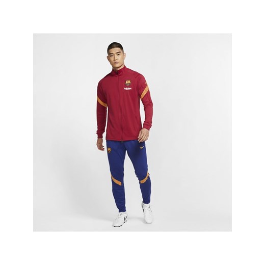 Męski dzianinowy dres piłkarski FC Barcelona Strike - Czerwony Nike XL wyprzedaż Nike poland