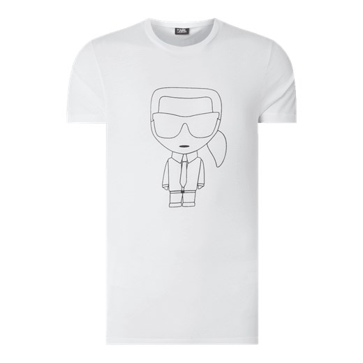 T-shirt z nadrukiem z logo Karl Lagerfeld  L Peek&Cloppenburg  wyprzedaż 