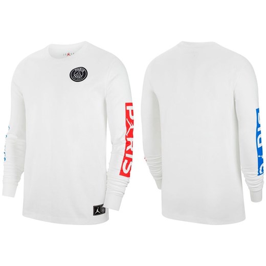 Koszulka męska Jordan Nike PSG Long-Sleeve BQ8382-101 Biały XXL