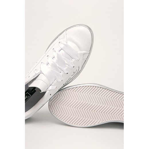 Buty sportowe damskie białe Adidas Originals ze skóry sznurowane płaskie 