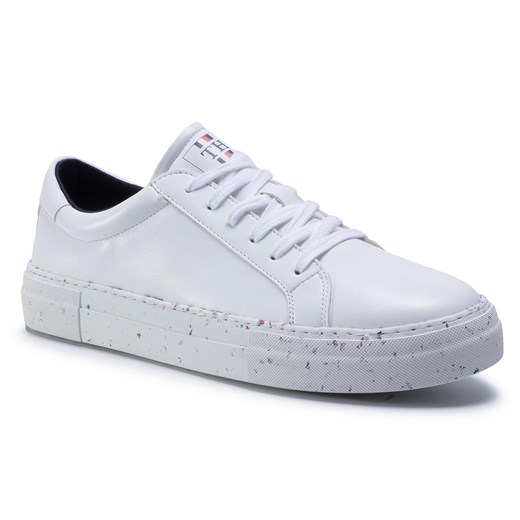 Sneakersy TOMMY HILFIGER - Premium Sustainable Sneaker FM0FM02752 White YBS   46 eobuwie.pl