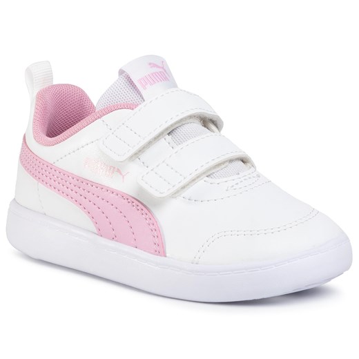 Sneakersy PUMA - Courtflex V2 V Inf 371544 11 Puma White/Pale Pink   22 eobuwie.pl