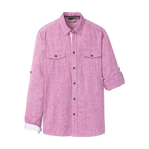 Różowa koszula męska BPC Selection z długim rękawem 