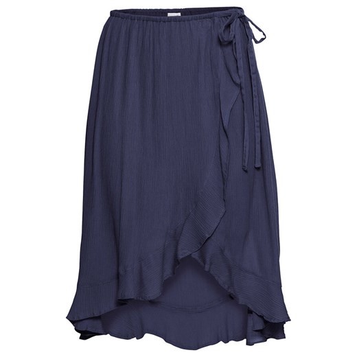 Spódnica niebieska Bonprix midi elegancka bez wzorów 