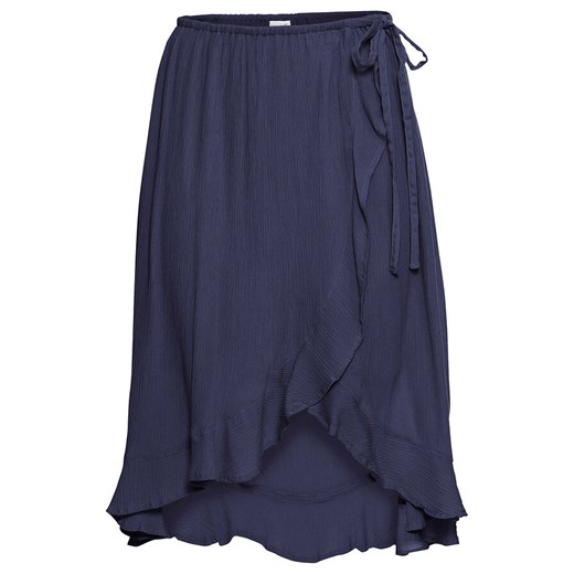 Spódnica niebieska Bonprix midi elegancka bez wzorów
