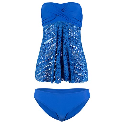 Tankini z długim topem bandeau (2 części)