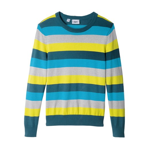 Sweter chłopięcy dzianinowy w paski | bonprix