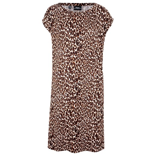 Sukienka z dżerseju w cętki leoparda | bonprix