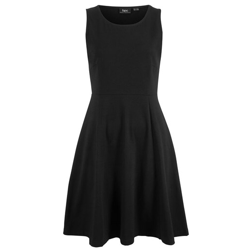 Sukienka BPC Collection czarna gładka bez rękawów z jerseyu 