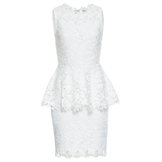 Sukienka Bonprix biała z okrągłym dekoltem bez rękawów na ślub cywilny 