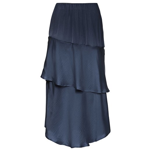 Spódnica Bonprix midi niebieska elegancka gładka 