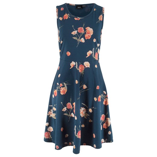 Sukienka z dżerseju bez rękawów, w kwiatowy deseń | bonprix