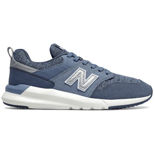 Buty sportowe damskie New Balance w stylu casual na płaskiej podeszwie ze skóry sznurowane 