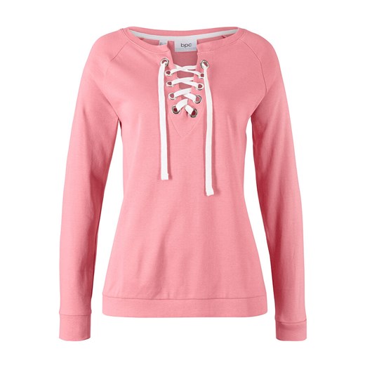 Shirt z długim rękawem i wiązanym troczkiem | bonprix