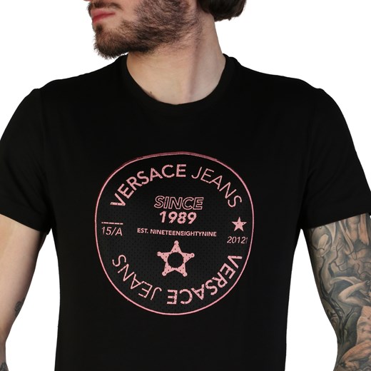 T-shirt męski czarny Versace Jeans 