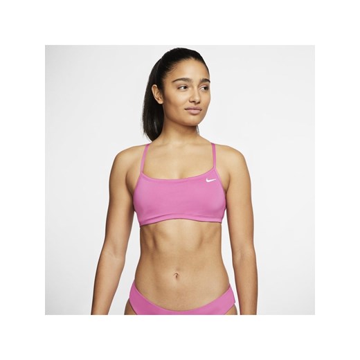 Damska góra od bikini o kroju bokserki Nike Essential - Różowy Nike  XL Nike poland