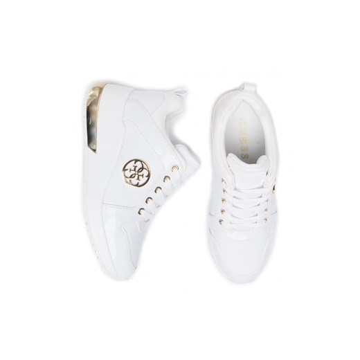 Buty sportowe damskie sneakersy na platformie białe 