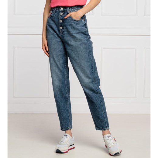 Jeansy damskie Tommy Jeans gładkie w miejskim stylu 