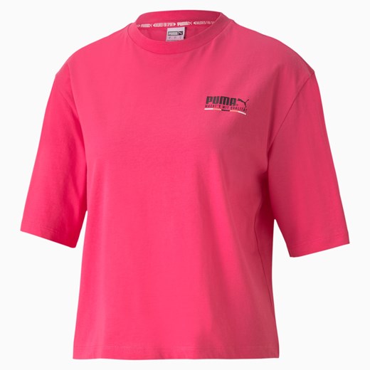 PUMA Damska Koszulka TFS Graphic Regular, Różowy, rozmiar XS, Odzież Puma   PUMA EU
