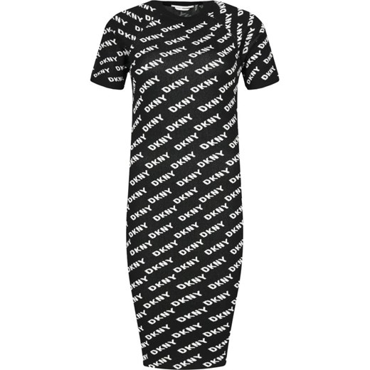 Sukienka DKNY midi z krótkim rękawem 