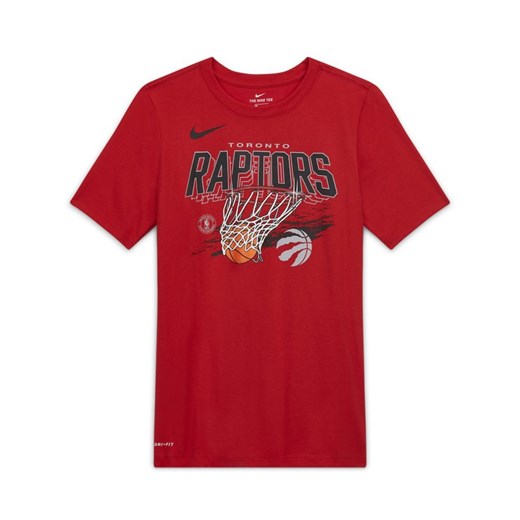 T-shirt dla dużych dzieci Nike Dri-FIT NBA Raptors Team Mark - Czerwony Nike S Nike poland