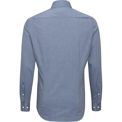 Koszula męska Seidensticker z klasycznym kołnierzykiem bawełniana granatowa na jesień 