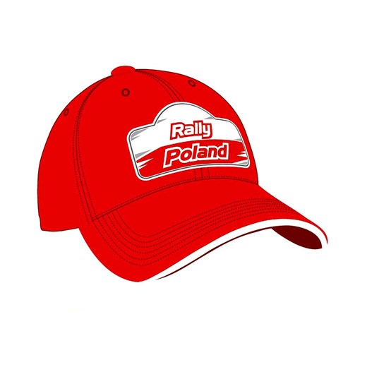 Czapka baseballowa Logo czerwona Rally Poland ERC 2019 Rally Poland  uniwersalny gadzetyrajdowe.pl