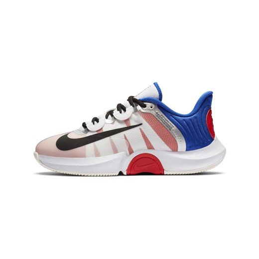 Buty sportowe damskie Nike dla tenisistów zoom na płaskiej podeszwie gładkie wiązane 