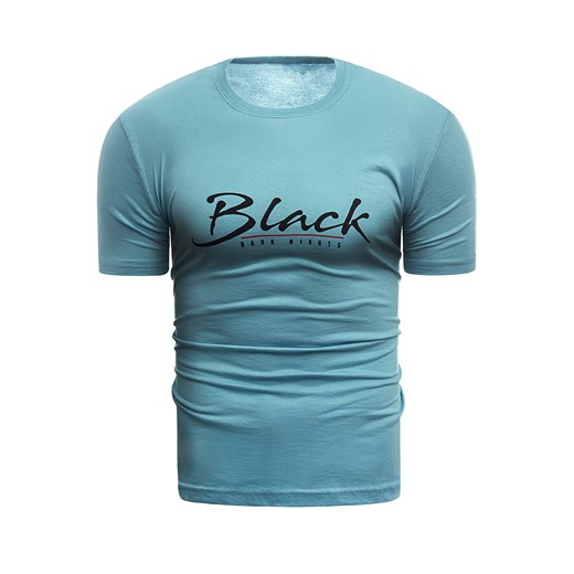 Wyprzedaż koszulka t-shirt  Black - jasny niebieski  Risardi XL okazyjna cena  