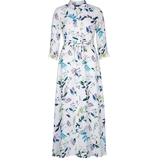 Sukienka biała BANANA REPUBLIC maxi w kwiaty luźna 