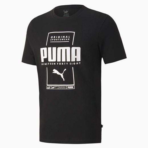 PUMA Męska Koszulka Box, Czarny, rozmiar XS, Odzież Puma  XXL PUMA EU