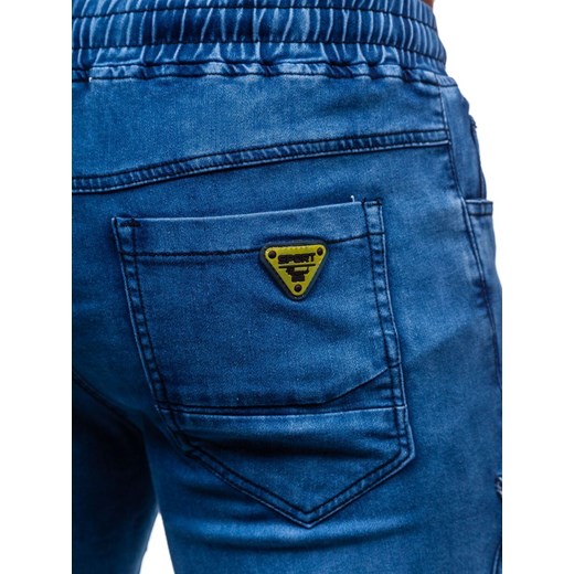 Granatowe krótkie spodenki jeansowe bojówki męskie Denley HY663  Denley XL wyprzedaż  