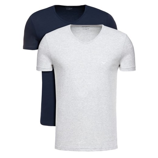 T-SHIRT MĘSKI EMPORIO ARMANI 2 PACK GRANATOWY/SZARY