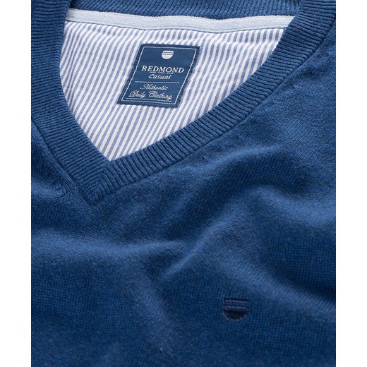 sweter męski niebieski v-neck redmond