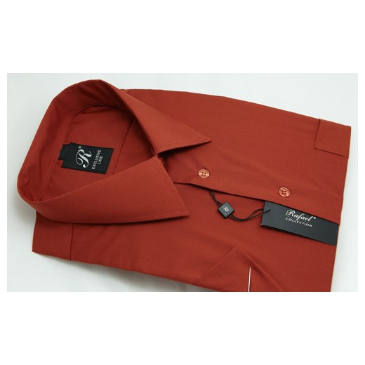 Koszula ceglana 41 176/182 kr. R krzysztof czerwony elegancki