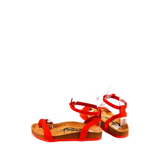 Moosefield Skórzane sandały w kolorze czerwonym