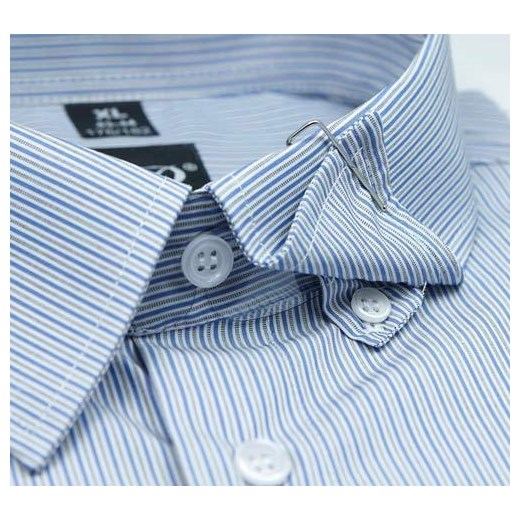 Koszula różnokolorowe paski L 41-42 do 182 Slim krzysztof niebieski elegancki