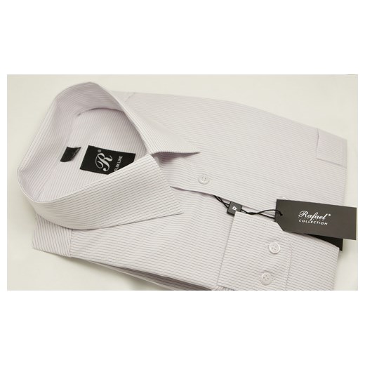 Koszula w drobne paski M 39-40 do 182 Slim krzysztof szary elegancki