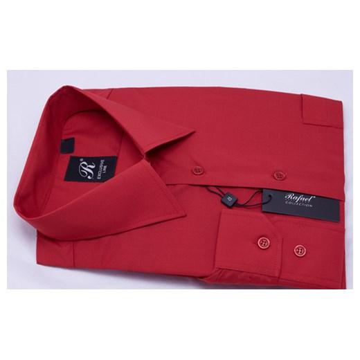 Koszula czerwona 46 170/176 dł. 80% krzysztof czerwony elegancki