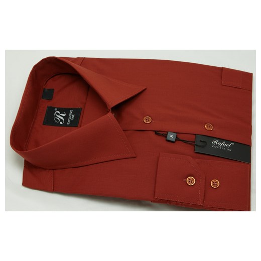 Koszula ceglana 46 170/176 dł. R krzysztof czerwony elegancki