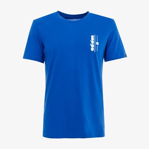 Adidas t-shirt męski niebieski z krótkim rękawem sportowy 