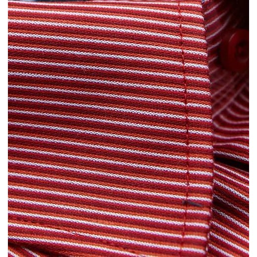 Koszula w prążki 46 170/176 dł. klasyczna krzysztof czerwony elegancki